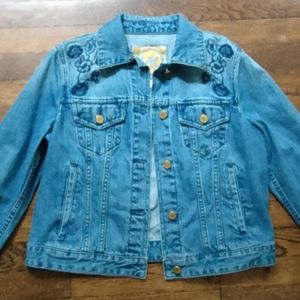 Embroidered jean jacket by Michael Kors